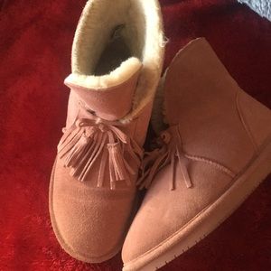 Dusty rose Gold Boots shoes are very comfortable